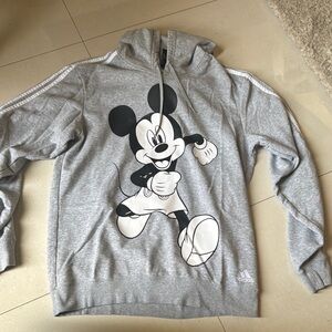 Adidas Gray Mickey Mouse Hoodie